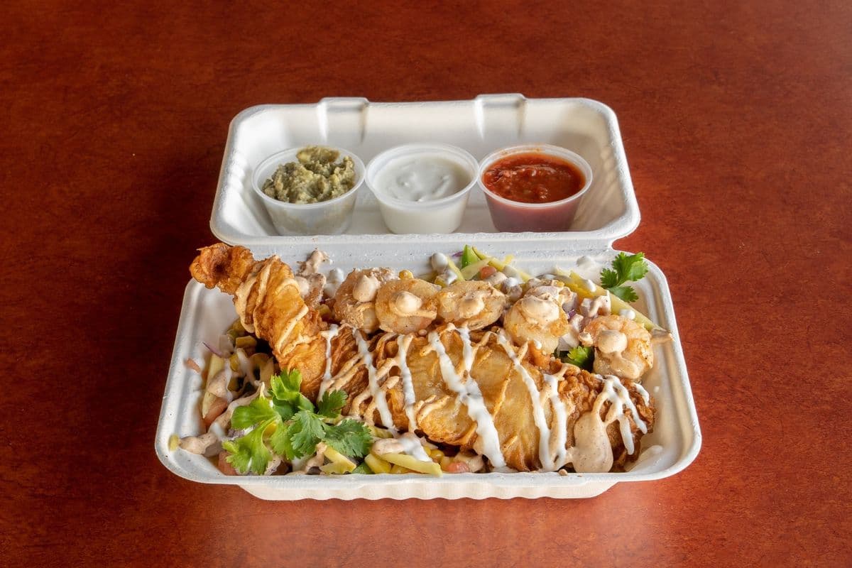 Halibut and Shrimp Burrito