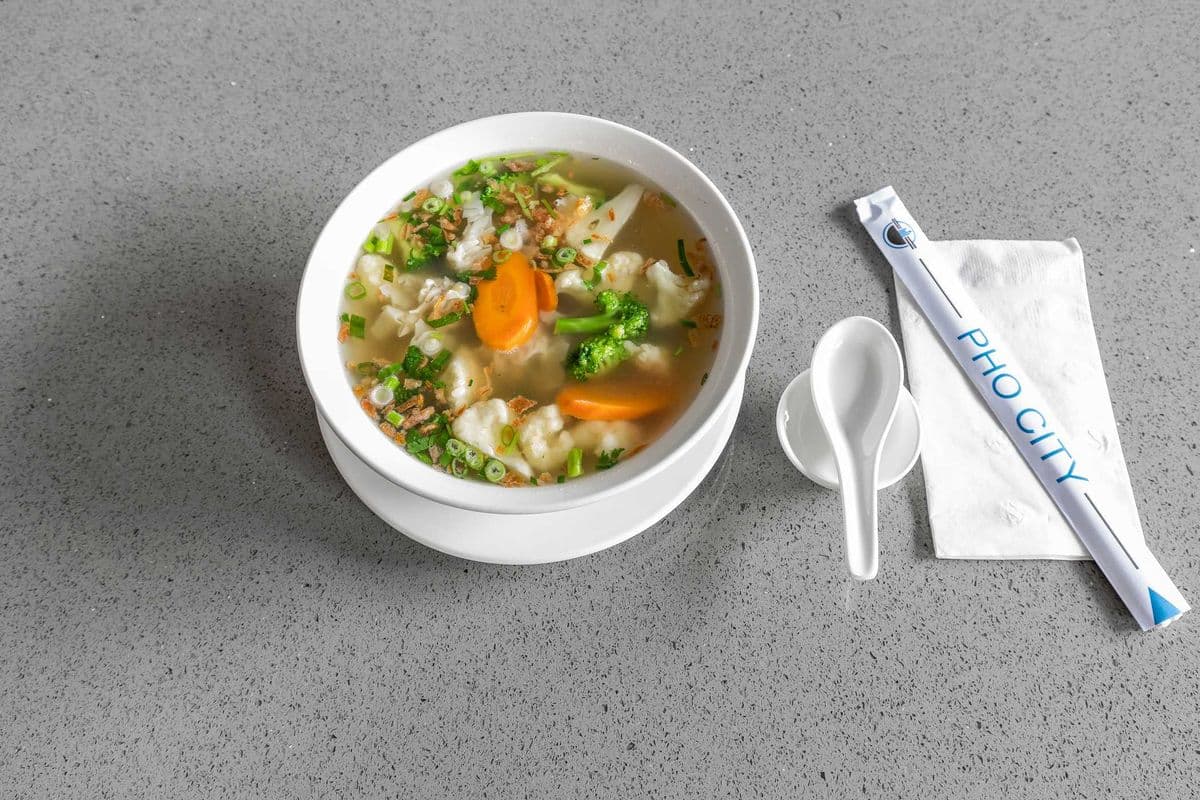 W51. Pork Wonton and Vegetables Soup
