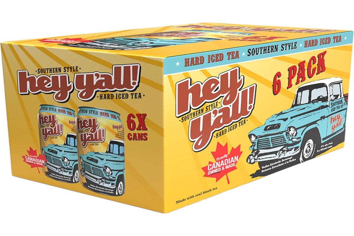Hey Y's All Southern Style Hard Iced Tea Cans (6 x 341ml)