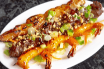 9. Satay Chicken, Beef, and Prawn Skewers (3 pcs)