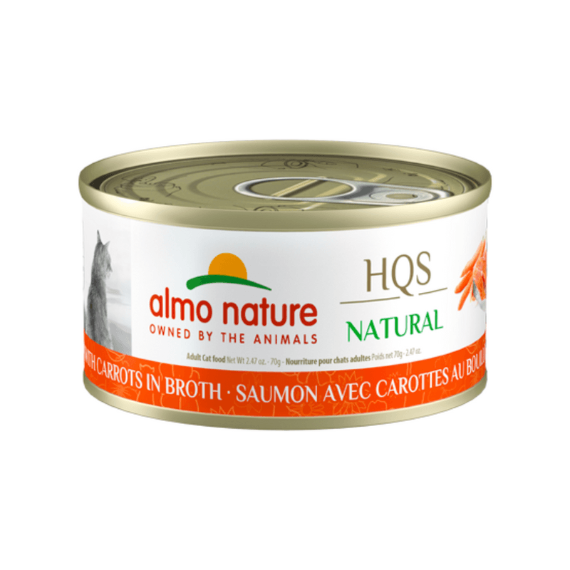 Almo Nature Wet Cat Food - HQS Natural Salmon with Carrots in Broth Canned (70 g)