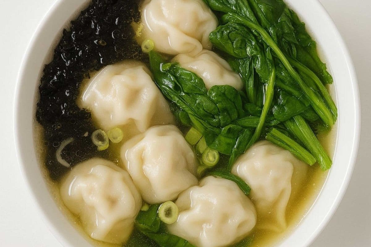 A13. Shanghai Pork Wonton Soup(10pcs) - 上海菜肉雲吞湯(10pcs)