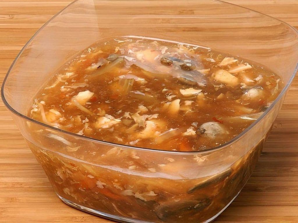 Soupe aigre douce poulet / Hot and sour chicken soup