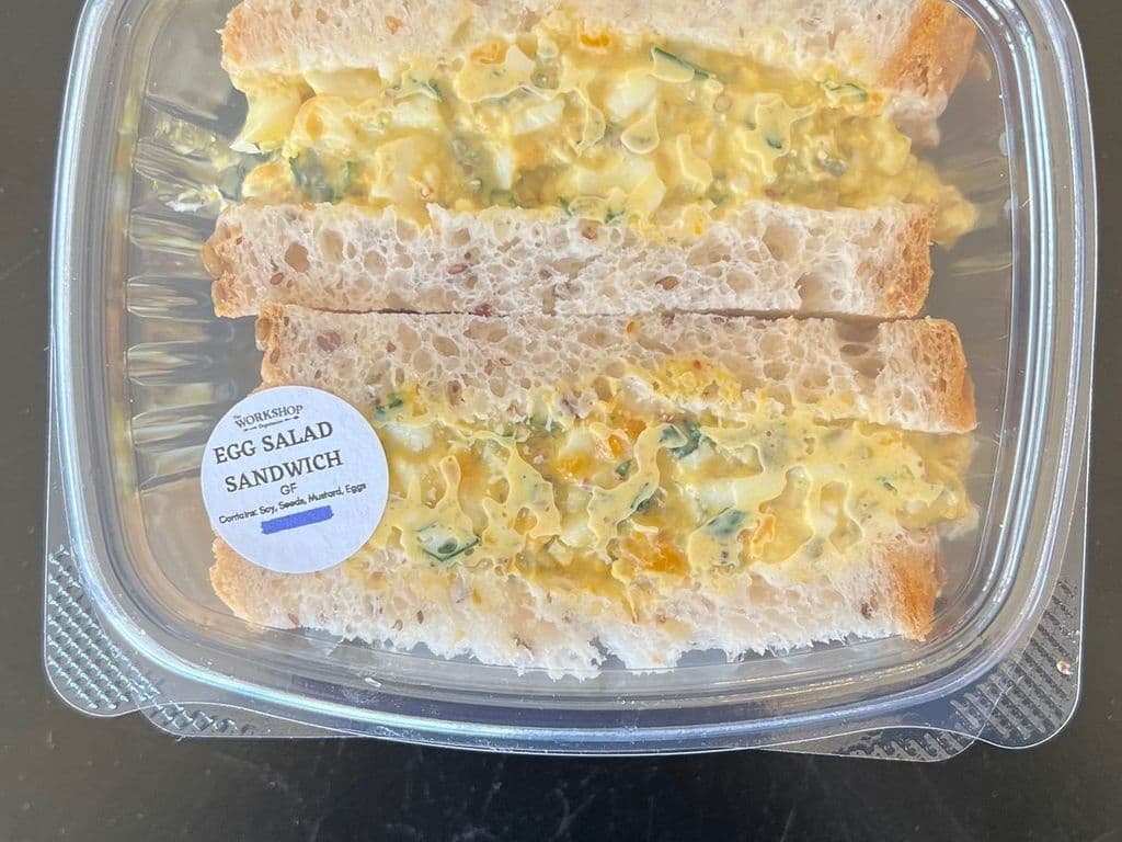Eggplant Chickpea Egg Salad Sandwich (GF)