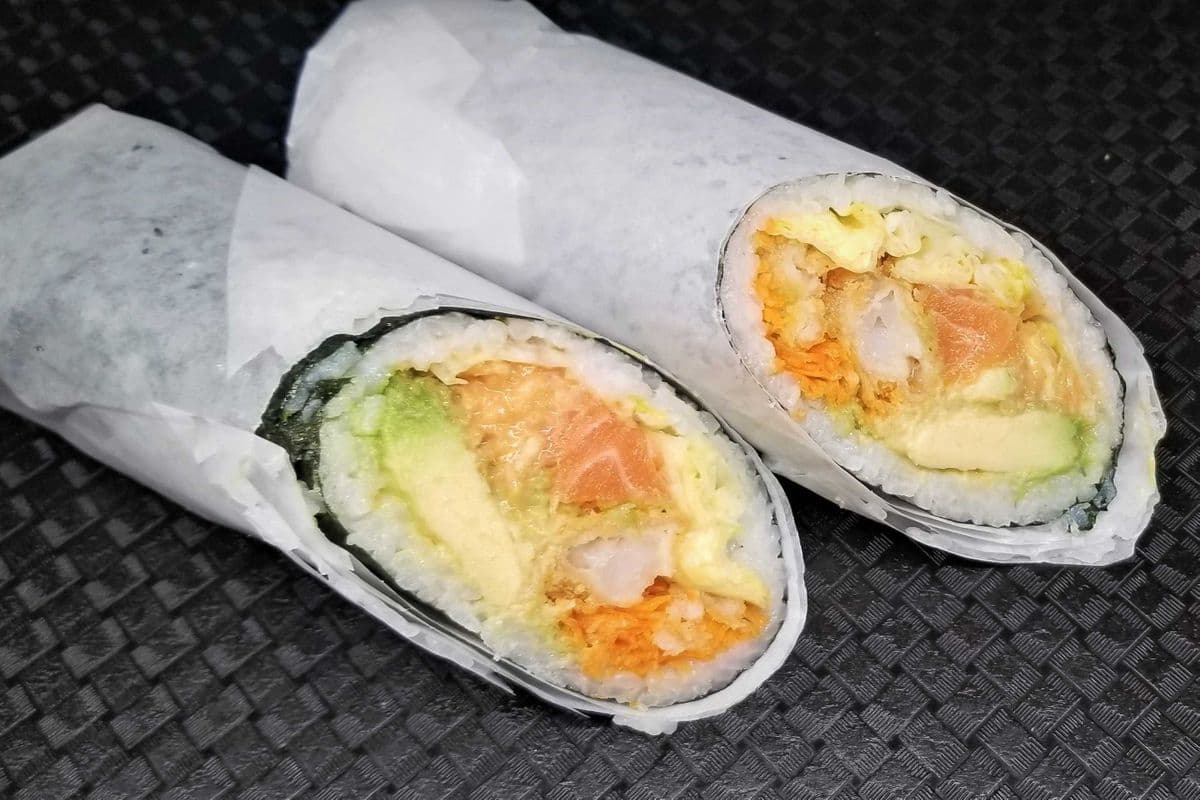 Burrito saumon + crevettes tempuras