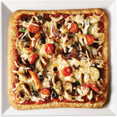 Pizza végétarienne (modérée) / Vegetarian Pizza (Modest)