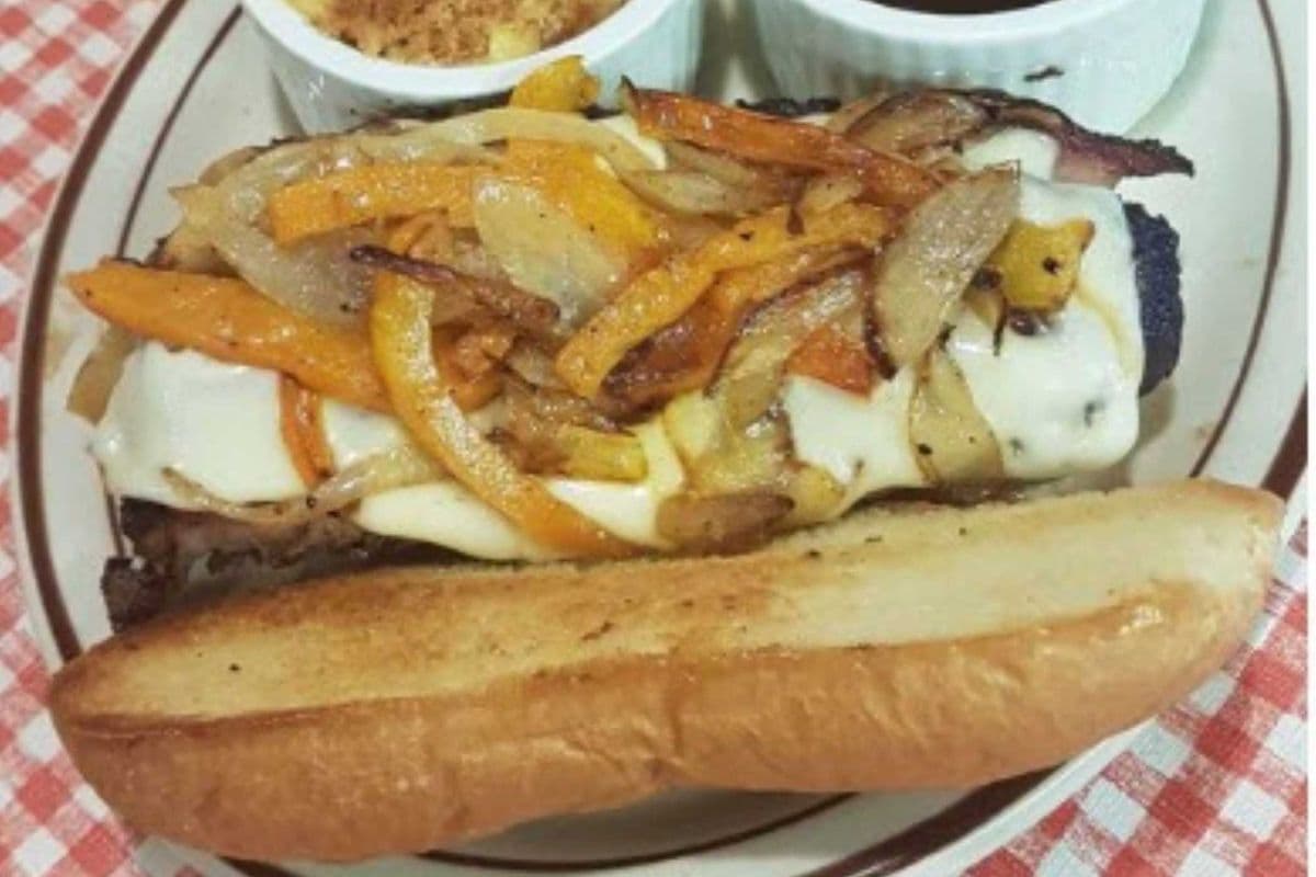 Brisket Philly Cheese Steak Sandwich