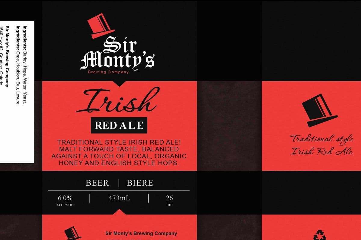 Sir Monty’s Irish Red Ale (1 x 473 ml Can)