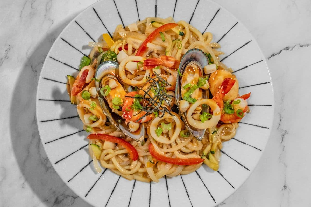 Seafood Yakiudon
