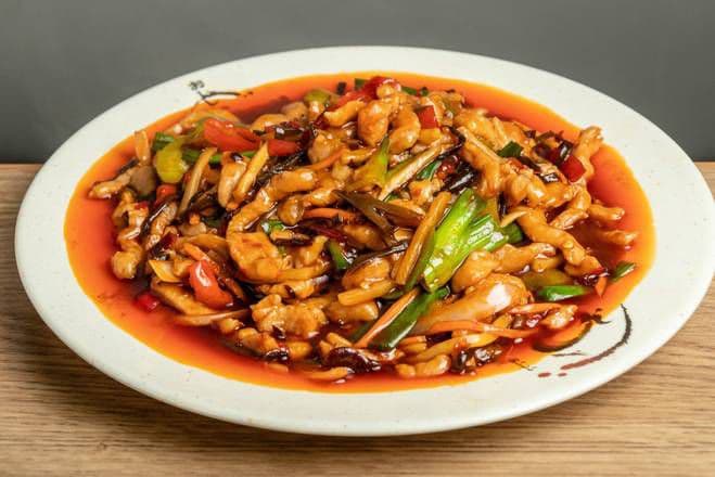 Sweet Sour Fish Flavour Pork Combo w/Rice (套餐)魚香肉絲配飯 送可乐
