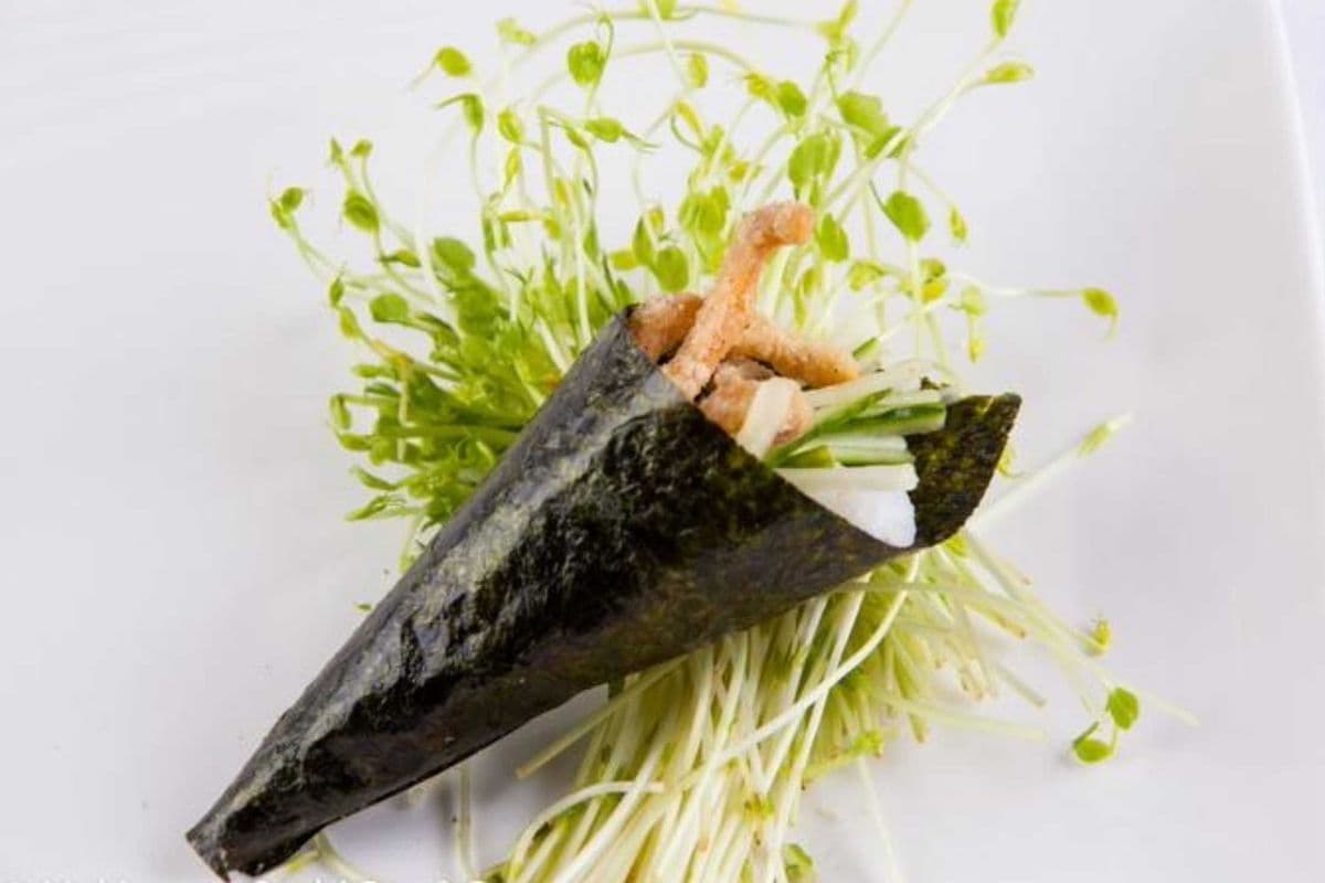 Salmon Skin Temaki Hand Roll