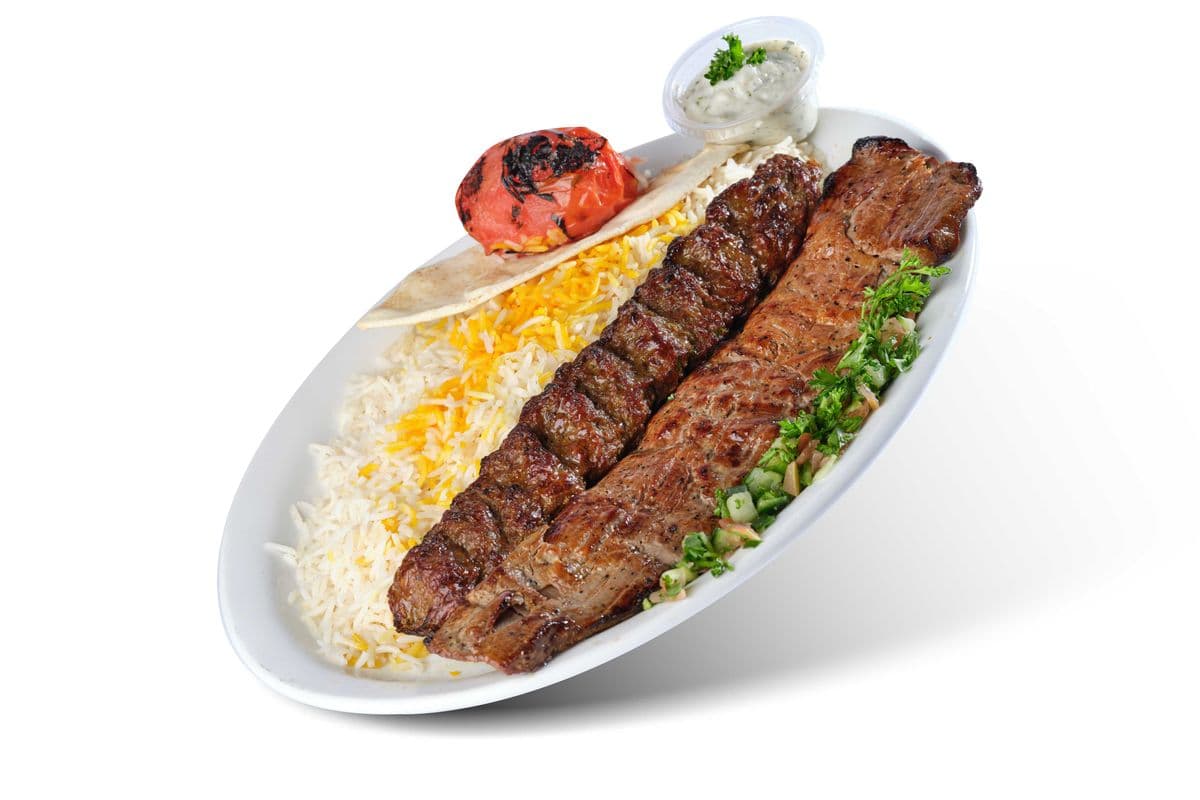 steak and ground beef kabob