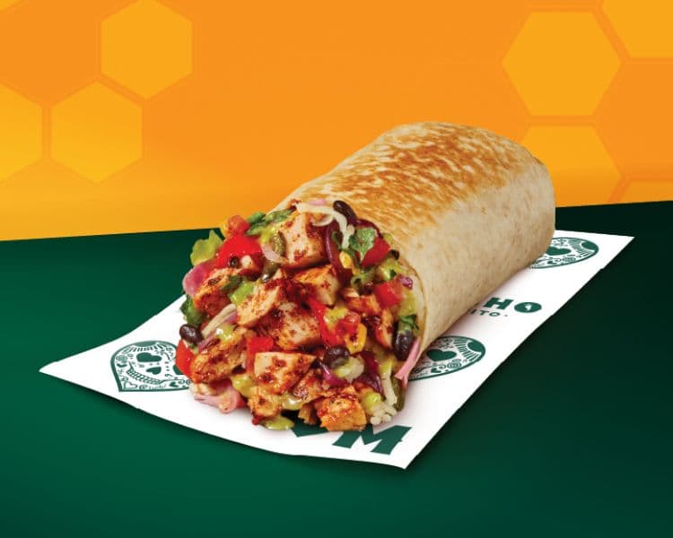 Small Honey Chili Pepper Chicken Burrito