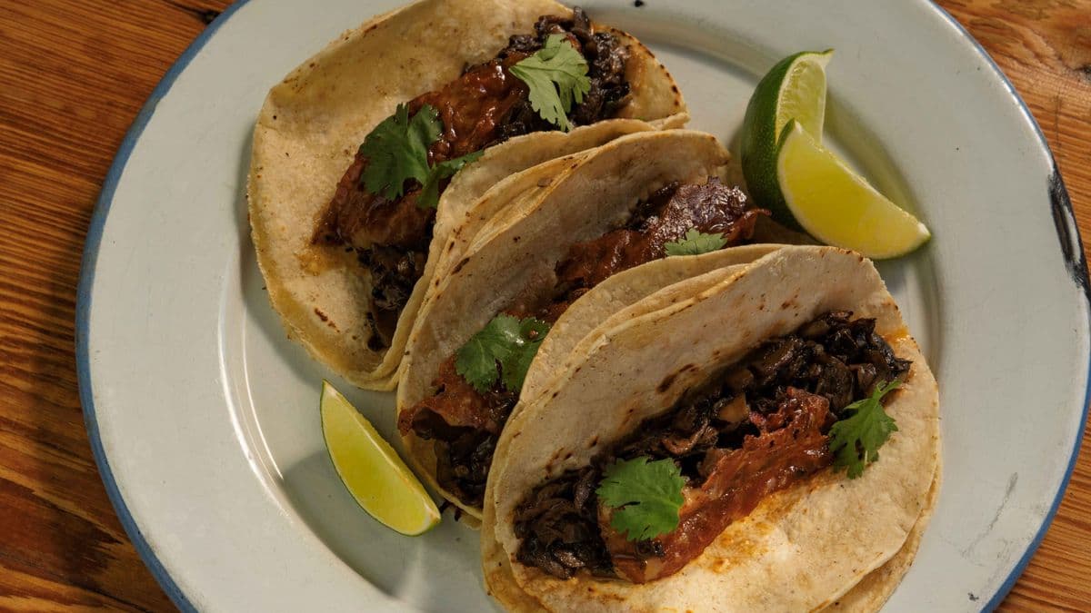 Mushrooms & Huitlacoche Taco