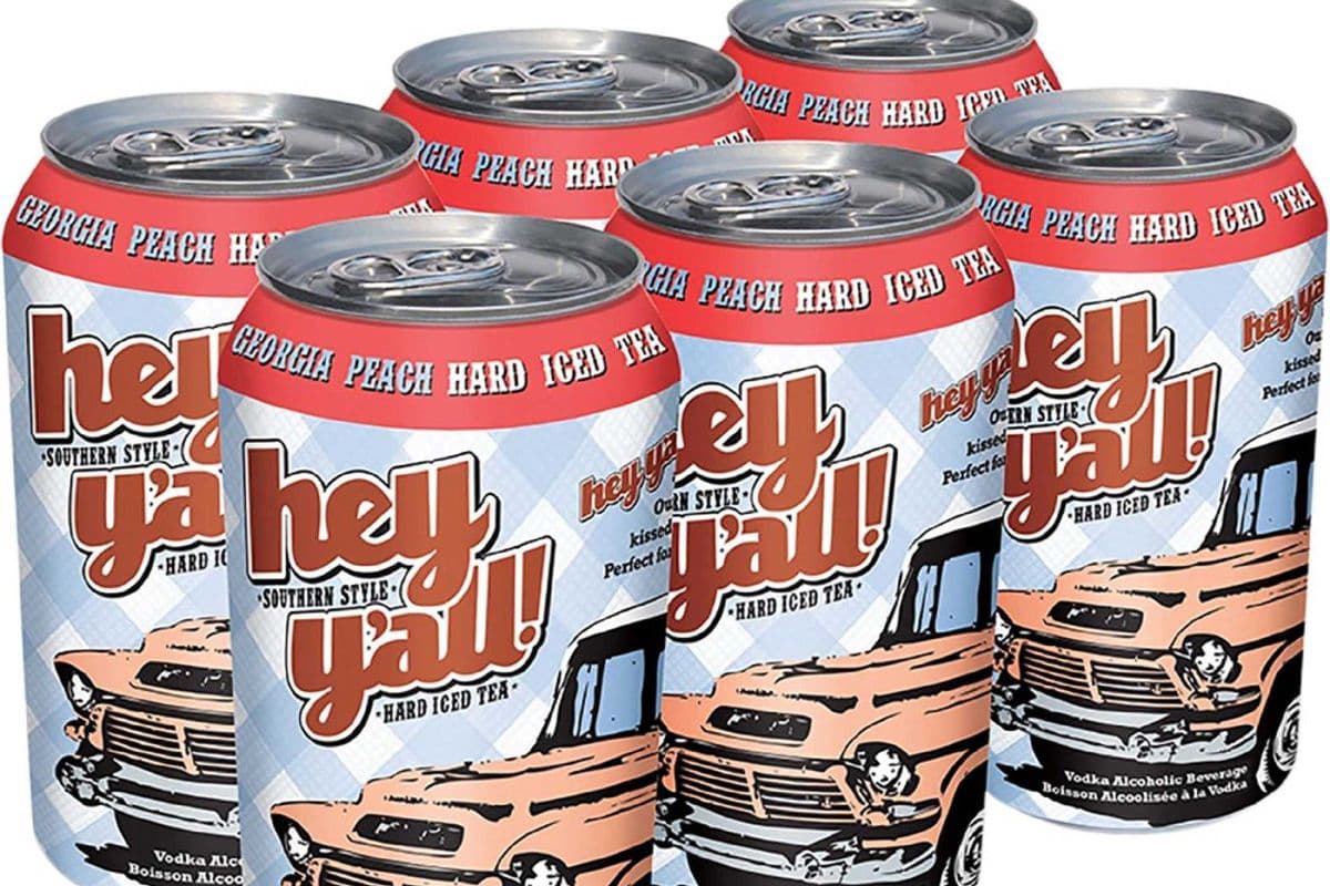 Hey Y'all Peach Iced Tea, 6 cans (6 x 341ml)