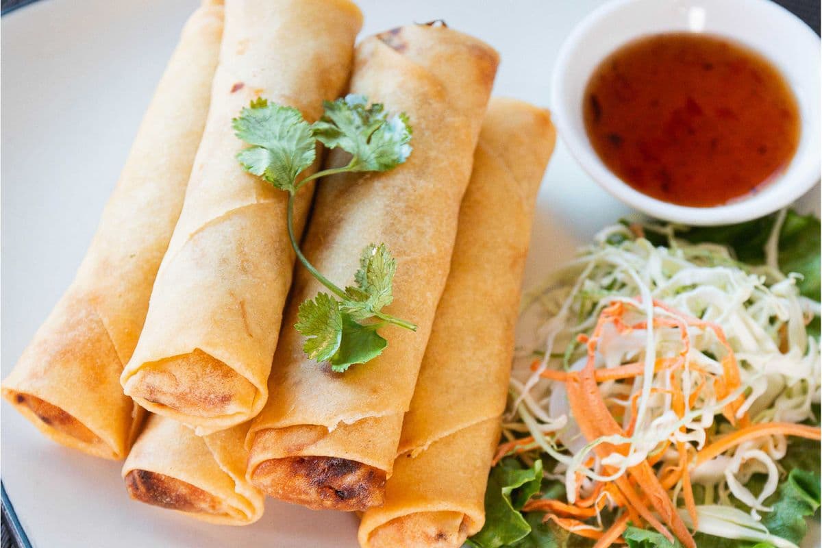 1. Vegetable Spring Rolls (2 pcs)