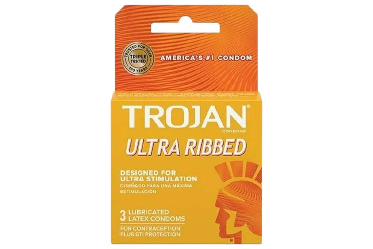TROJAN ULTRA RIBBED CONDOMS (PACK OF 3)