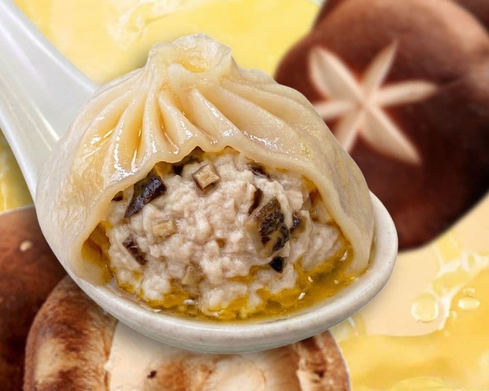 15. Juicy Chicken & Mushroom Dumpling / Poulet juteux et champignons Xiao Long Bao