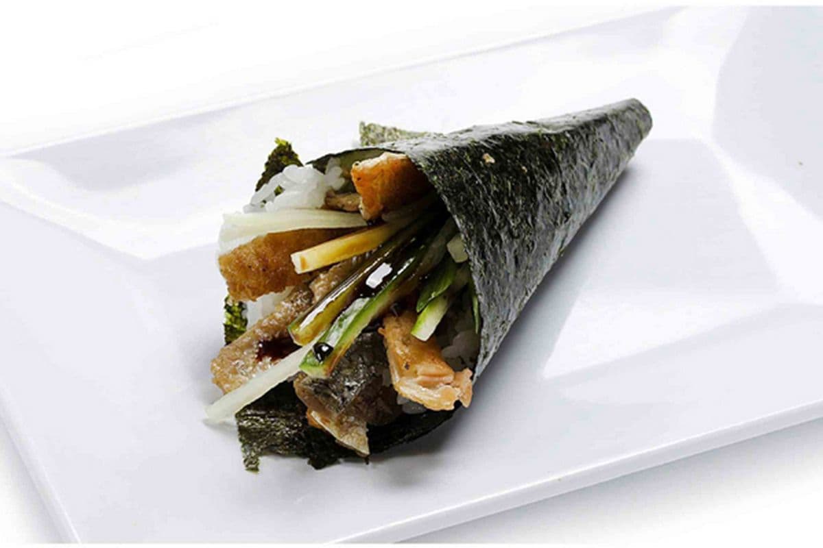 K22. Salmon Skin Hand Roll