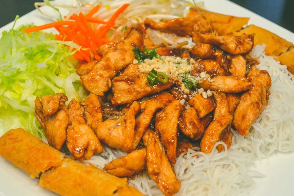 85. Teriyaki Chicken and Pork Spring Rolls (2 pcs)