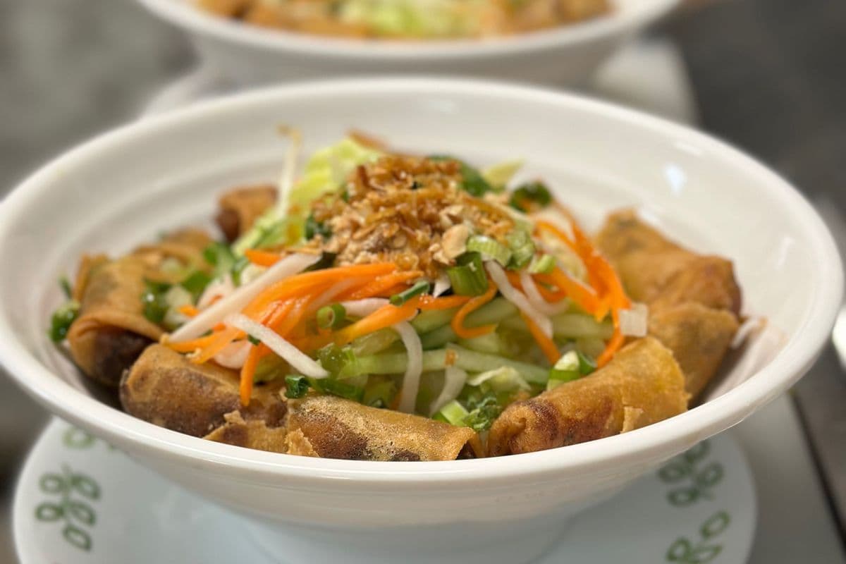 44. Vegetarian Spring Roll on Vermicelli