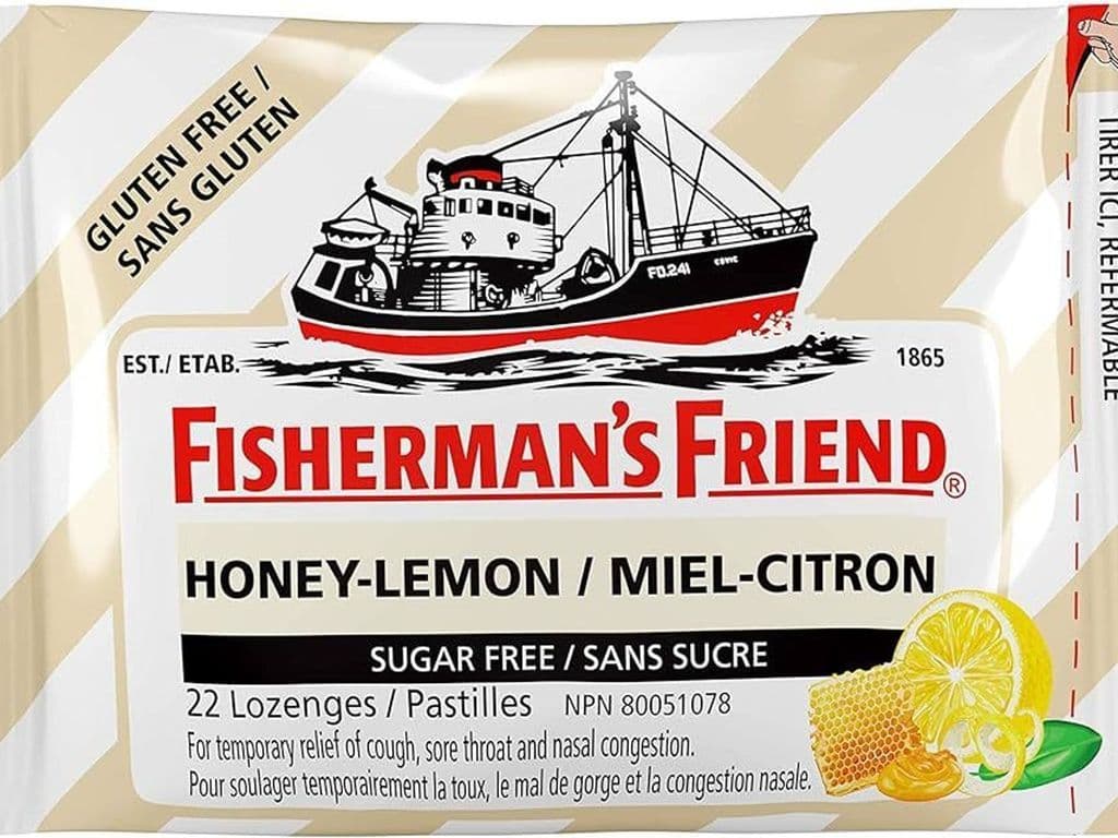 FISH FRIEND LOZENGES HONEY LEMON NO SUGAR 22PC