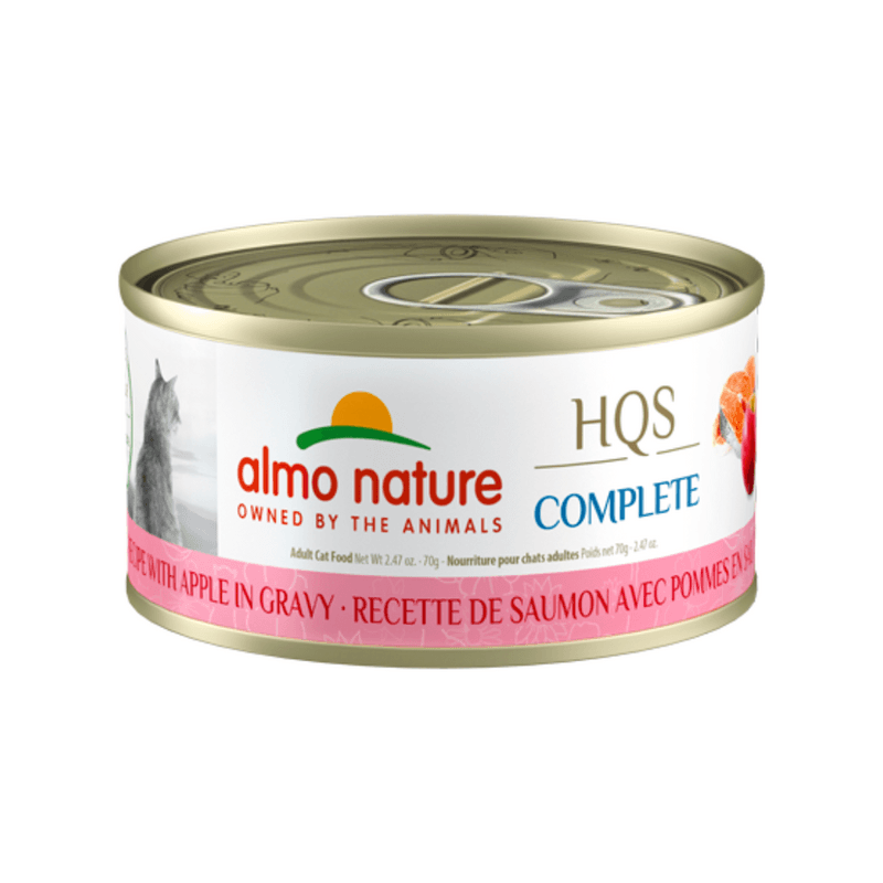 Almo Nature Wet Cat Food - HQS Complete Salmon with Apples Canned (70 g)