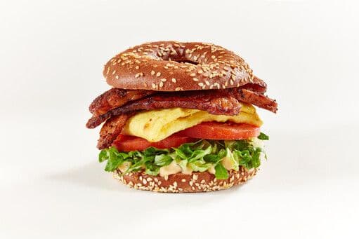 Tempeh Bacon + JUST Egg Bagel / Tempeh Bacon & JUST Egg