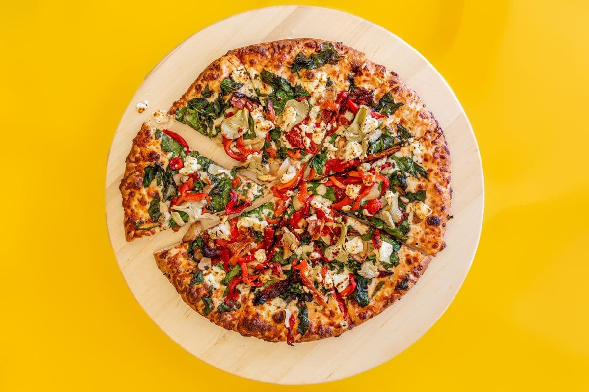 Medium Spinach Gourmet Pizza