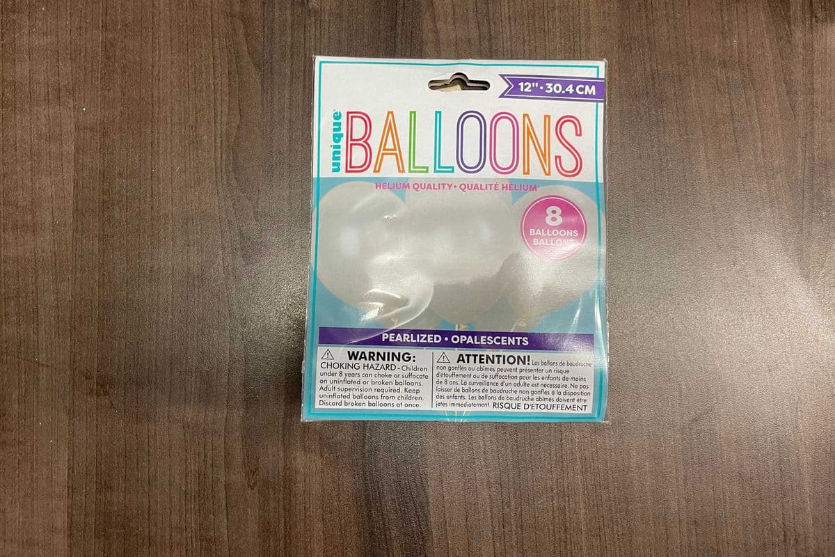Balloon Latex 12"White Pearlized 8pk (8 Pack)