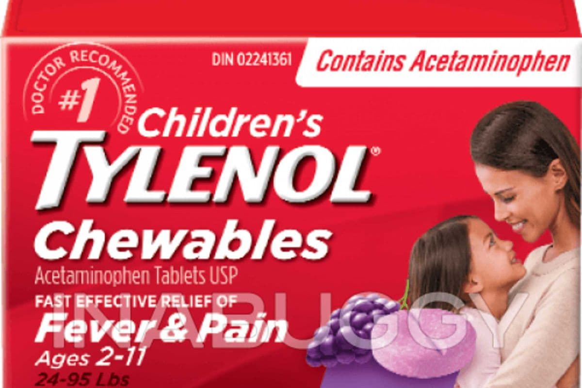 Children's Tylenol Chewable Fever & Pain 20x 160mg