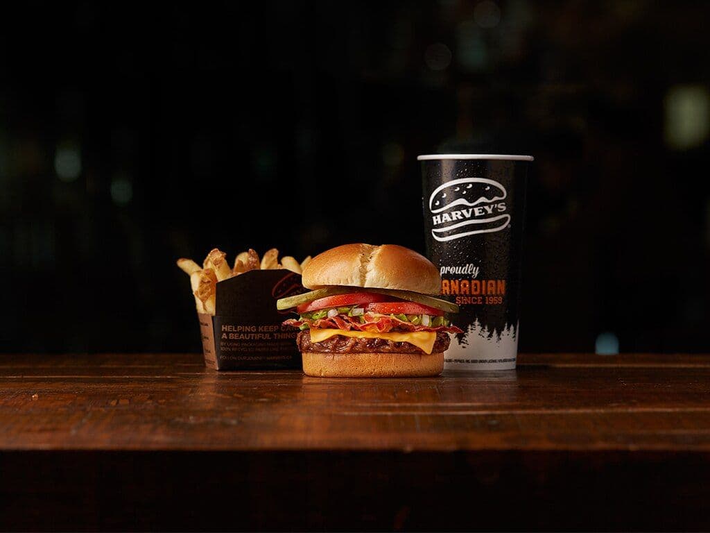 Angus Burger with Cheese & Bacon Combo