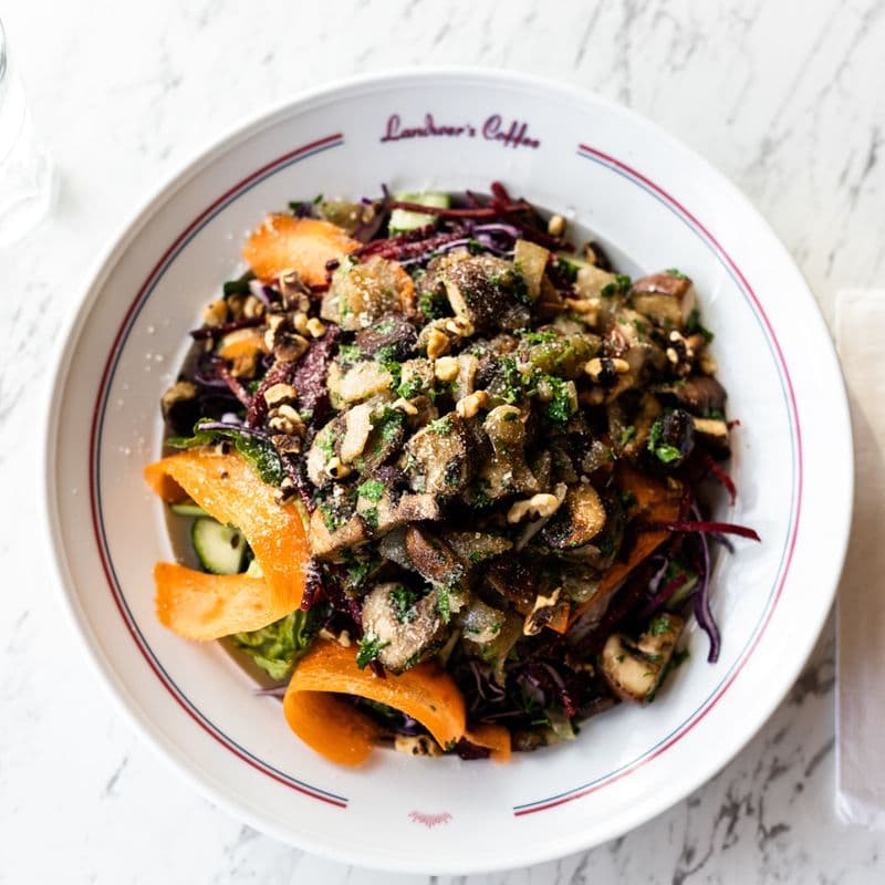 Sautéed Mushroom and Rooted Vegetable Salad