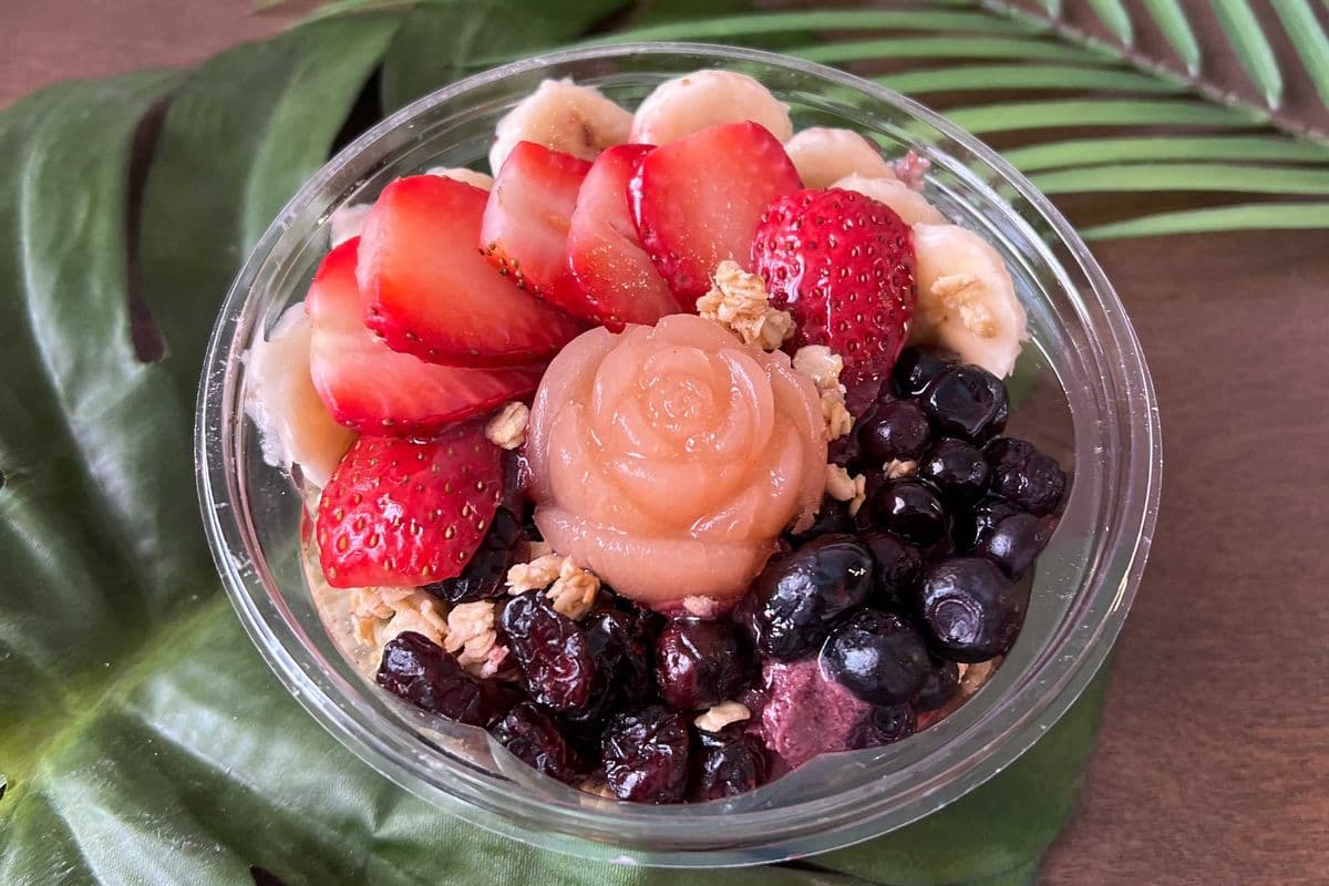 royal rose açai bowl
