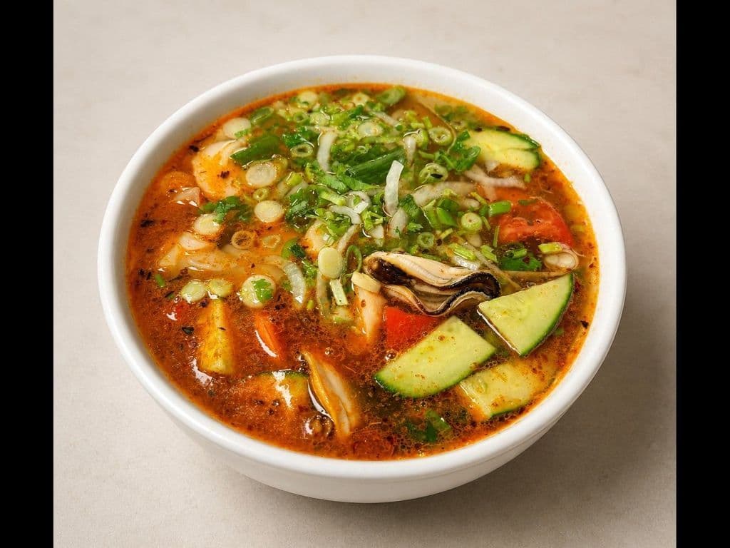 235. Satay Style Seafood Rice Noodle Soup