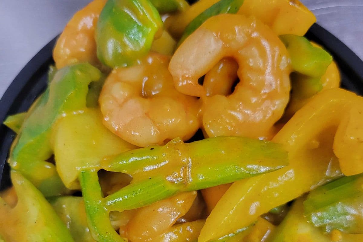 Crevettes au curry/Curry shrimps