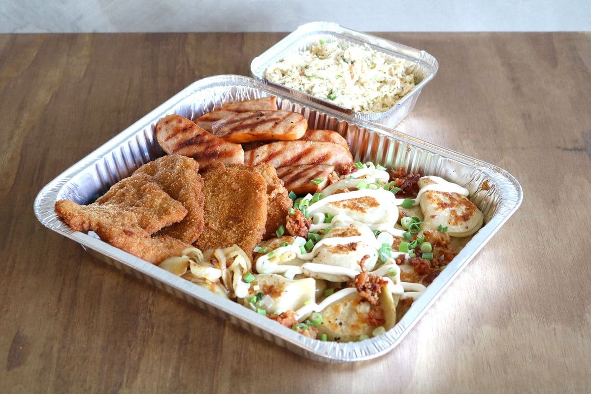 Feast - Pierogi Schnitzel Kielbasa