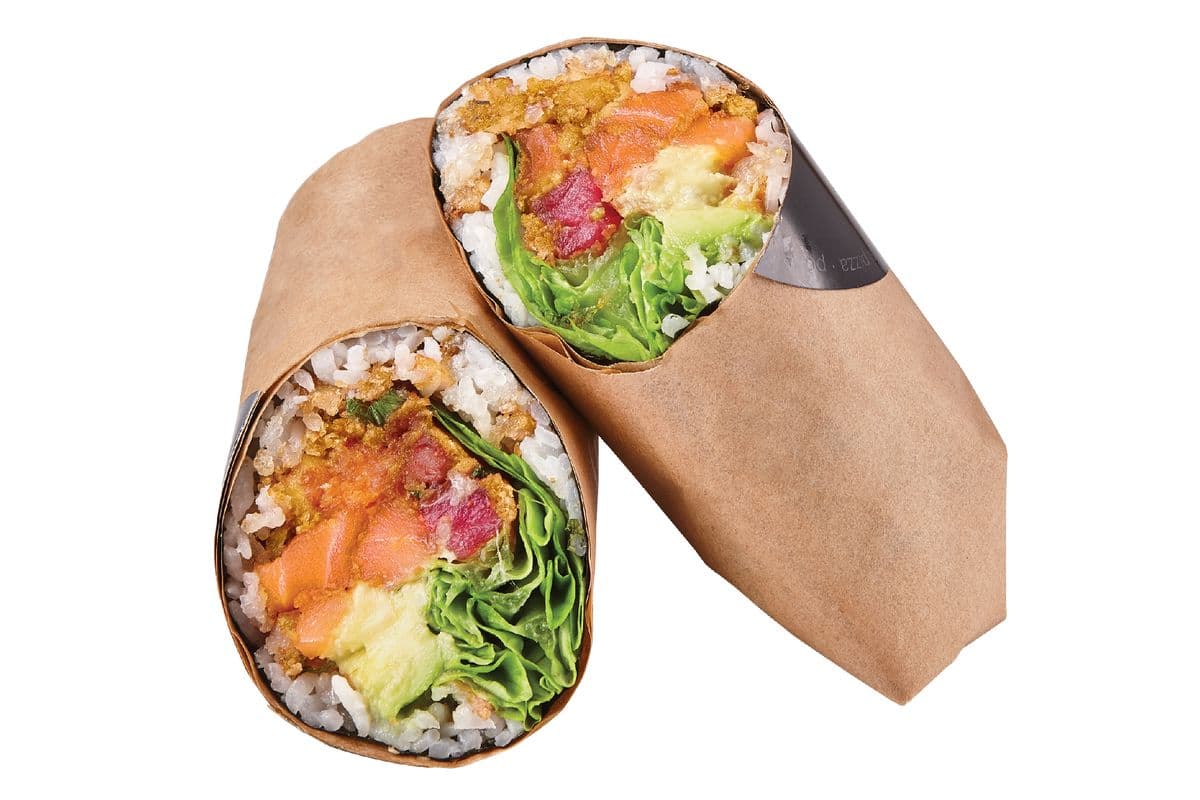 Tuna and Salmon Sushi Burrito