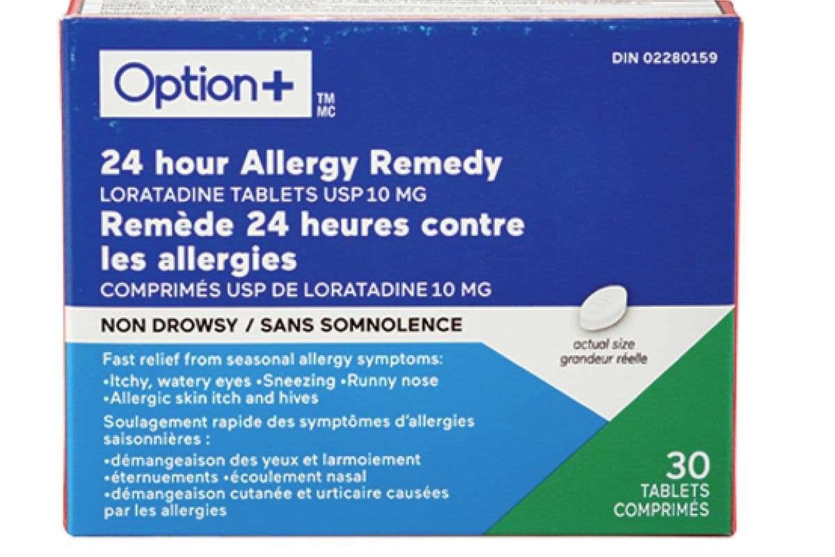 OPTION+ 24HOUR ALLERGY REMEDY LORATIDINE 10MG TABLETS 30 PACK (30 TABLETS)