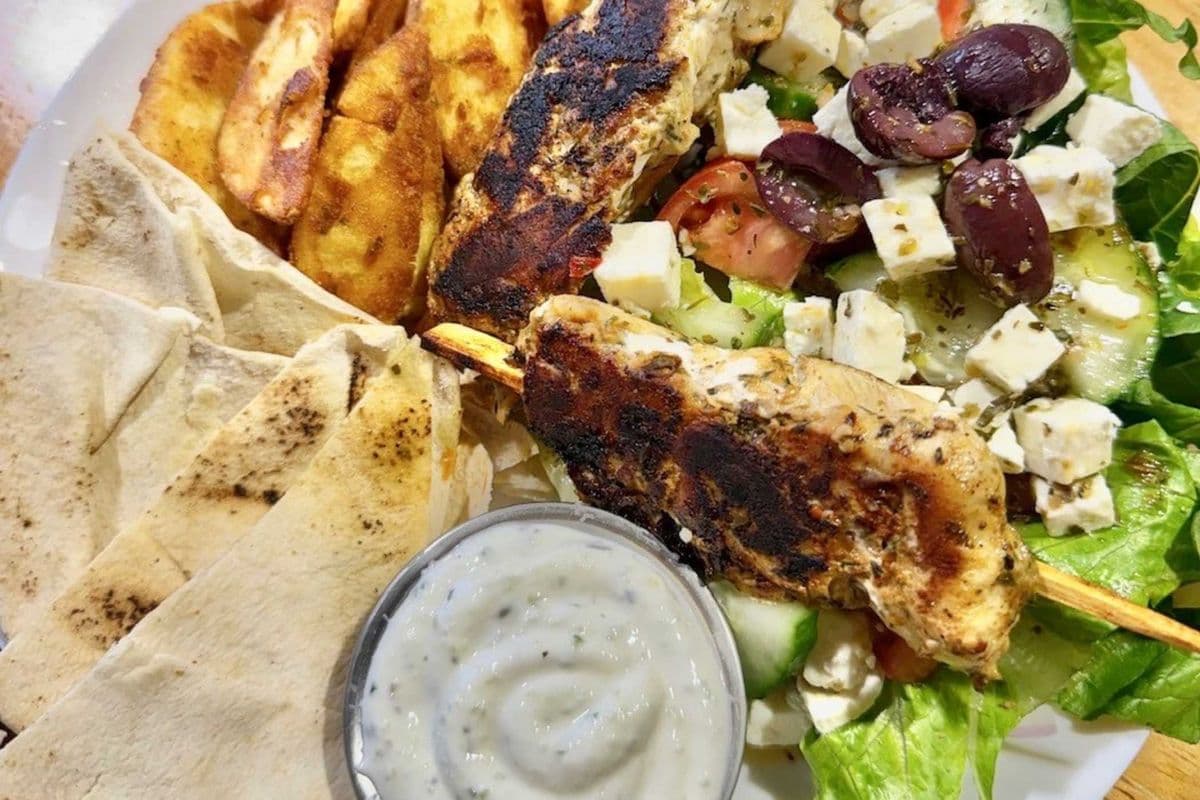 Chicken Souvlaki Plate