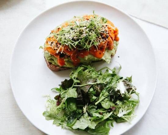 Edamame and Kimchi Toast