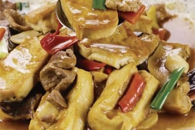 M15. Braised Tofu with Vegetable and Chinese Mushroom 红烧豆腐