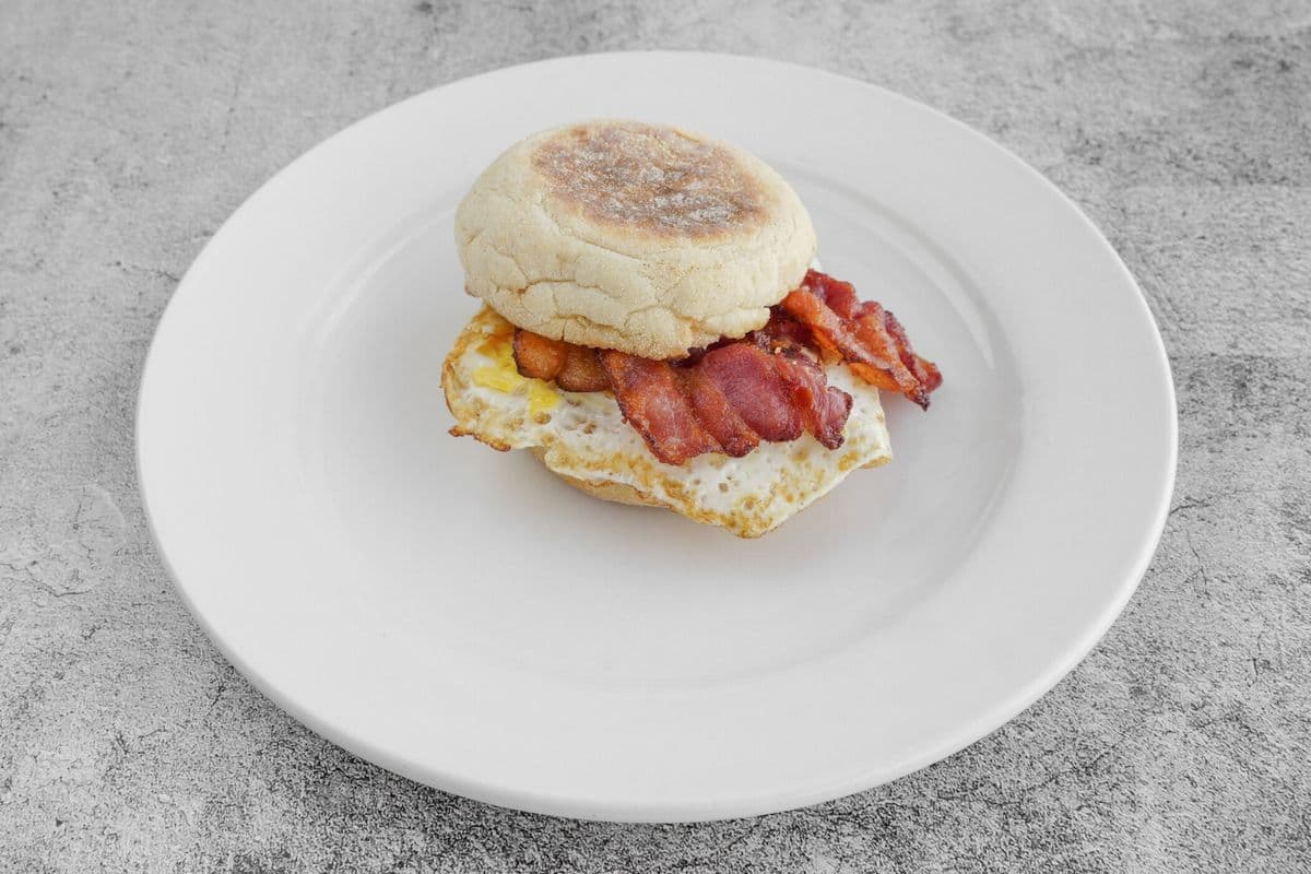 Bacon and Egg on English Muffin