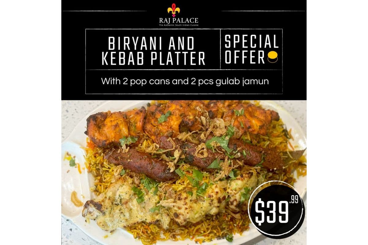 Biryani and Kebab Platter