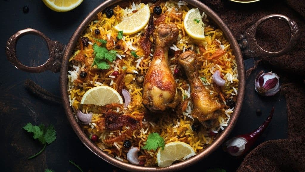 Hyderabadi Chicken Dum Biryani / Biryani De Poulet Hyderabadi
