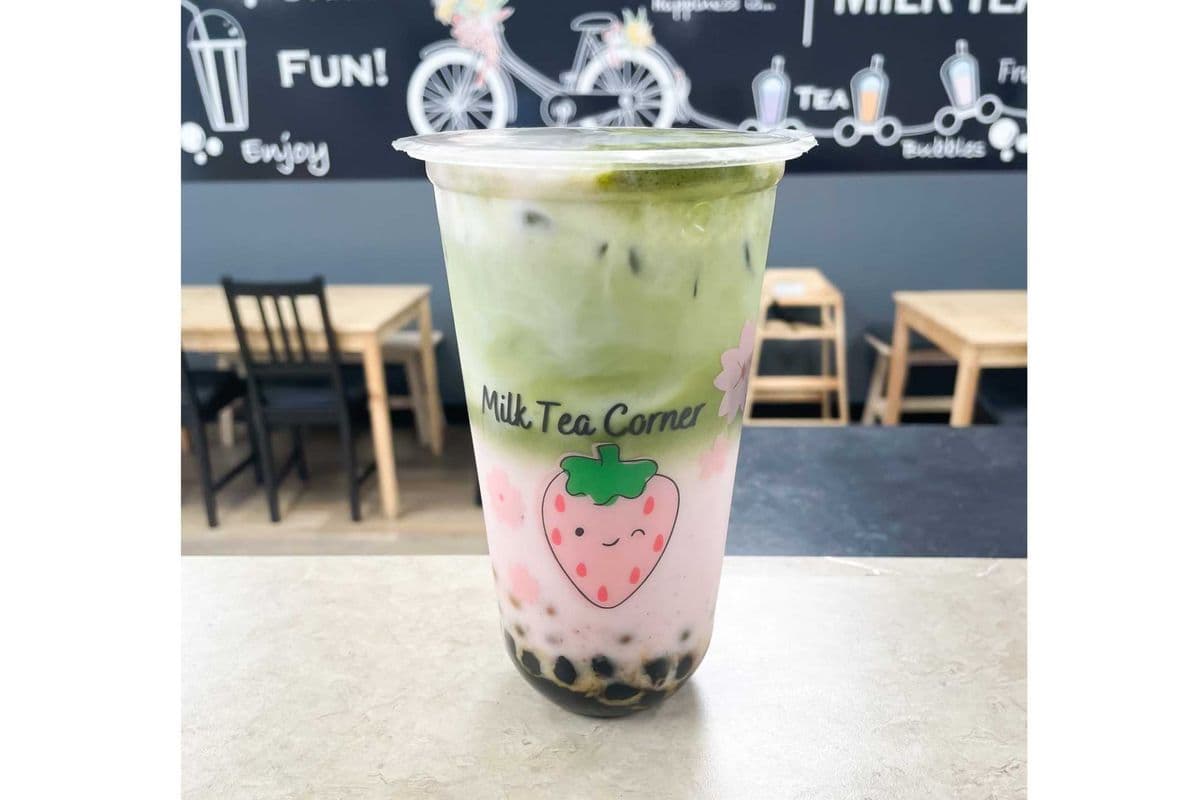 Strawberry Matcha Milk Tea