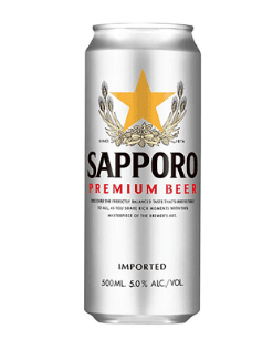 Sapporo, 500ML beer (5%ABV)