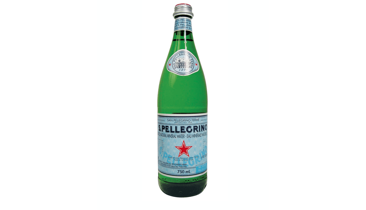 Bottled San Pellegrino Sparkling Mineral Water (750 ml)