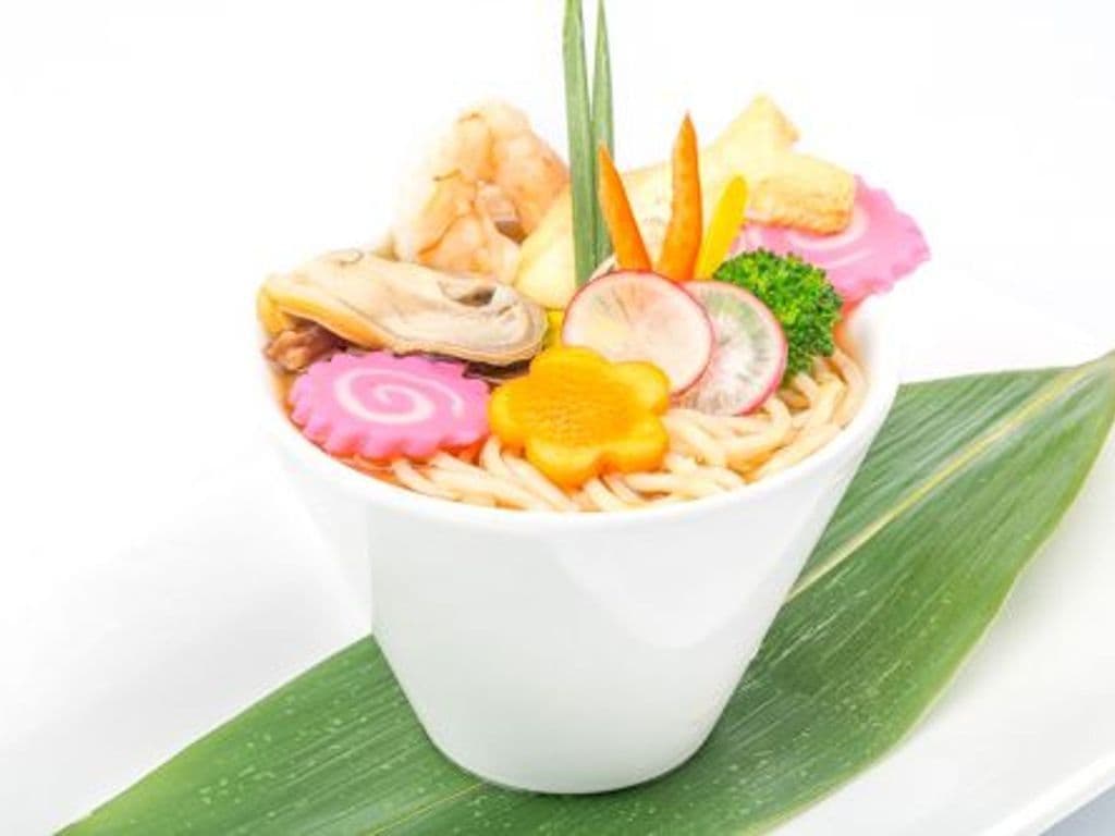 Cherry Seafood Udon Soup