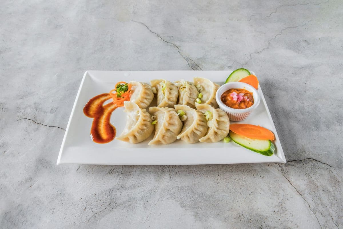 Steamed Vegetable Momo (Desi Dumplings)